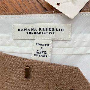 Banana Republic Martin Fit lined winter dress pants khaki